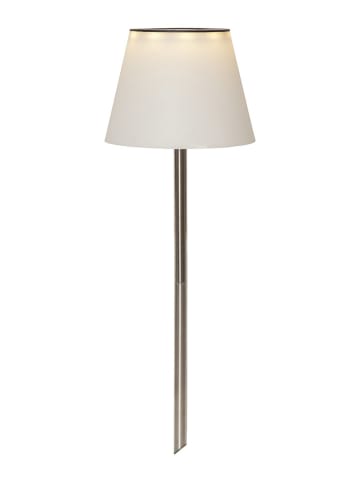 STAR Trading LED-Solar-Gartenstecker "Solini" in Silber/ Weiß