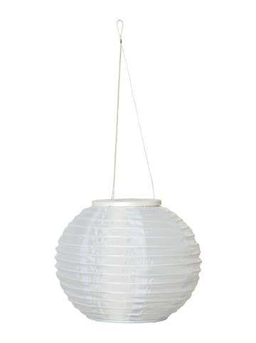 STAR Trading LED-Solarlampion "Festival" in Weiß - (H)25 x Ø 21 cm