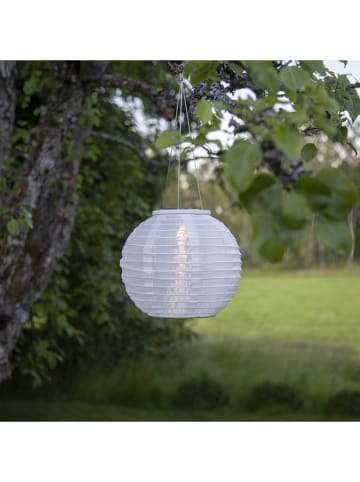 STAR Trading LED-Solarlaterne "Festival" in Weiß - (H)25 x Ø 21 cm