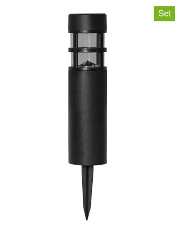 STAR Trading Solarne lampy LED (2 szt.) w kolorze czarnym - wys. 28 cm