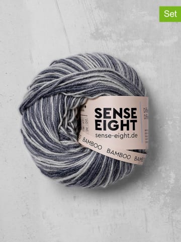 SENSE EIGHT 10er-Set: Wollgarne "Bamboo" in Blau - 10x 50 g