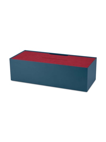 Remember Kabelbox donkerblauw/rood - (L)38 x (B)16 x (H)11 cm