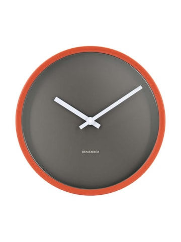 Remember Wandklok "Mocca" antraciet - Ø 30 cm