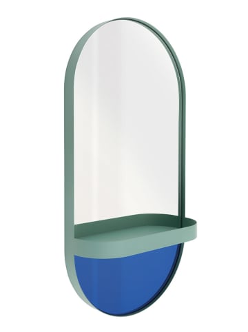 Remember Wandspiegel in Mint/ Blau - (B)30,3 x (H)60 x (T)10,5 cm