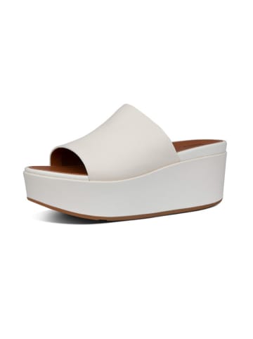 fitflop Leren sleehakslippers crème