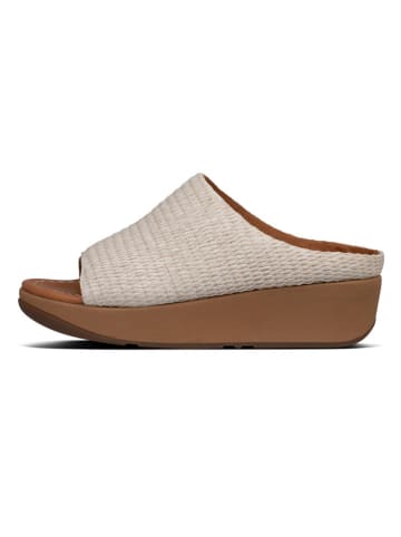 fitflop Klapki w kolorze beżowym na koturnie