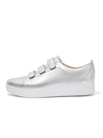 fitflop Leren sneakers zilverkleurig