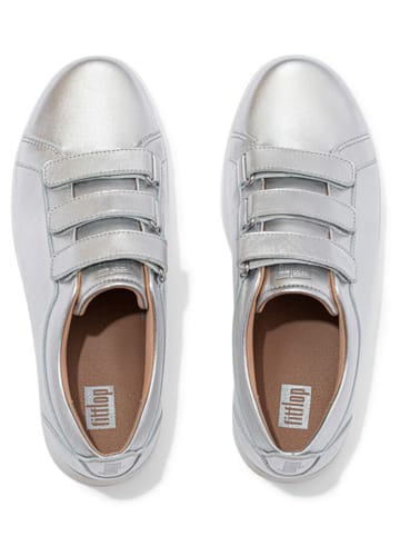 fitflop Leder-Sneakers in Silber