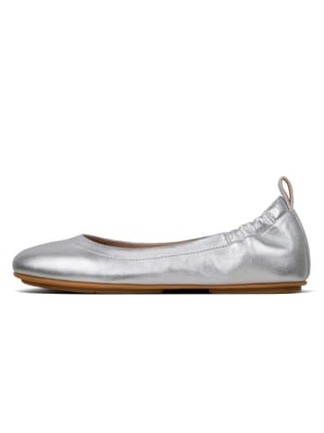 fitflop Leder-Ballerinas in Silber