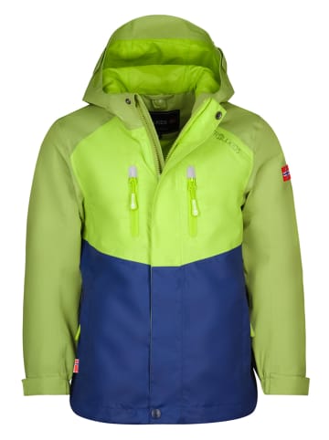 Trollkids Functionele jas "Nusfjord" groen/donkerblauw