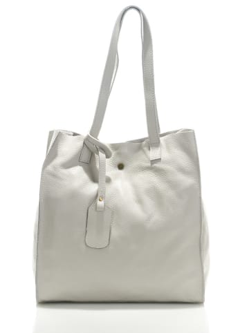 ORE10 Leren schoudertas "Aram" wit - (B)34 x (H)28 x (D)12 cm