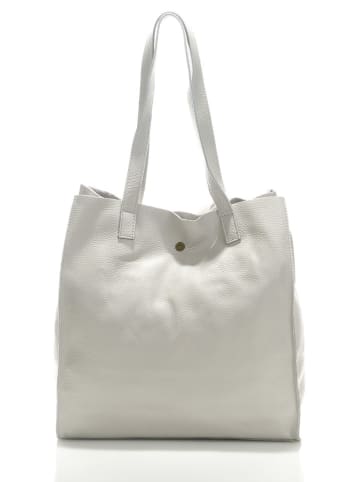 ORE10 Leren schoudertas "Aram" wit - (B)34 x (H)28 x (D)12 cm