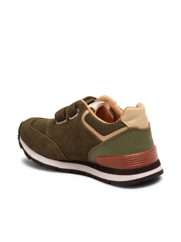 bisgaard Leder-Sneakers in Khaki