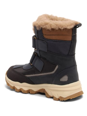 bisgaard Leder-Winterboots in Dunkelblau