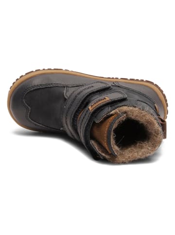 bisgaard Skórzane botki w kolorze granatowym