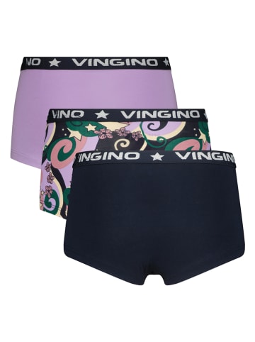 Vingino 3-delige set: hipsters paars/zwart