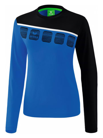 erima Trainingsshirt "5-C" in Blau/ Schwarz
