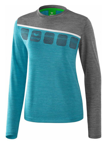 erima Trainingsshirt "5-C" in Blau/ Grau