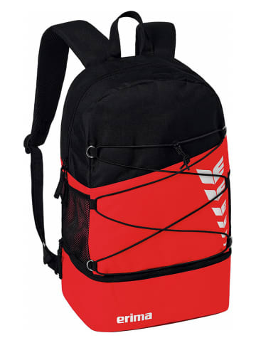 erima Rucksack "Six Wings" in Rot/ Schwarz - (B)30 x (H)45 x (T)18 cm