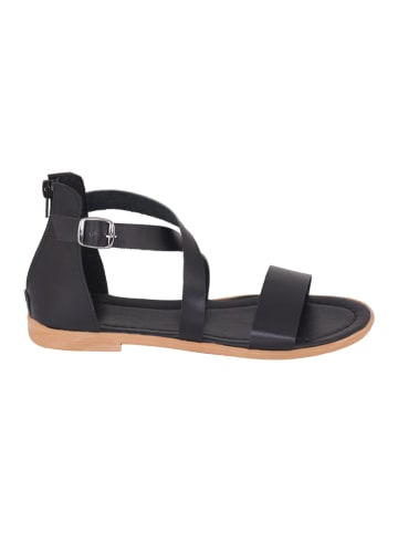 Miss Hera Leder-Sandalen in Schwarz