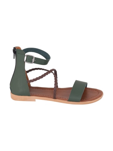 Miss Hera Leren sandalen groen