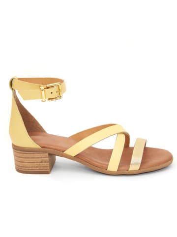 Qualä Leren haksandalen geel