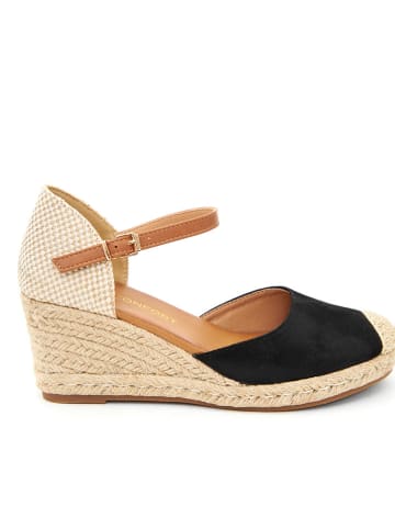 Qualä Sleehaksandalen zwart/beige