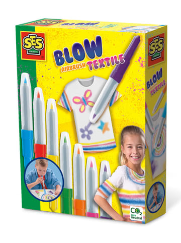 SES Blow airbrush-pennen "Textiel" - 7 stuks - vanaf 5 jaar