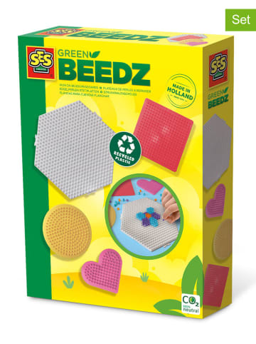 SES 4er-Set: Bügelperlen Stiftplatten "Green Beedz" - ab 5 Jahren