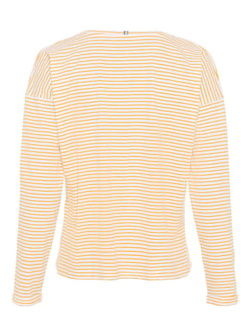 Camel Active Longsleeve in Orange/ Weiß