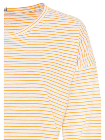 Camel Active Longsleeve in Orange/ Weiß