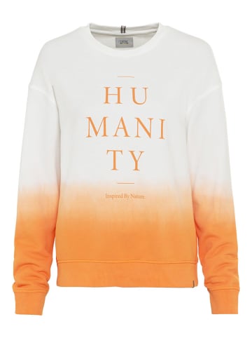 Camel Active Sweatshirt in Orange/ Weiß