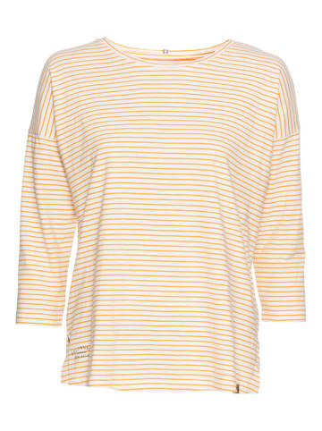 Camel Active Longsleeve in Orange/ Weiß
