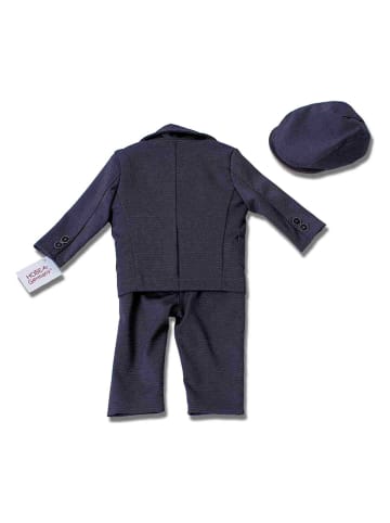 Hobea 5-delige doopoutfit "Elias" wit/donkerblauw