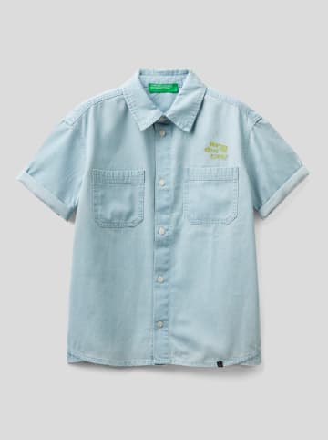 Benetton Blouse lichtblauw