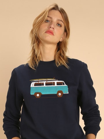 WOOOP Sweatshirt "Blue Van" in Dunkelblau