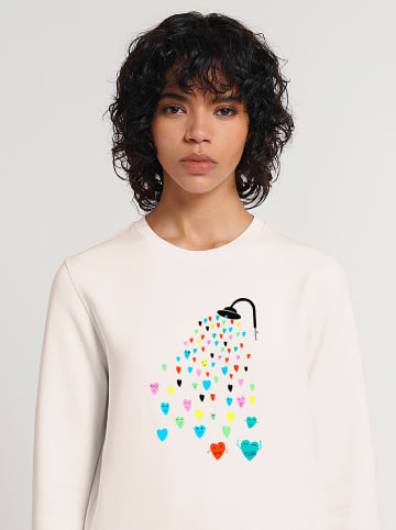 WOOOP Bluza "Love Shower" w kolorze kremowym