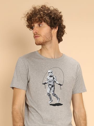 WOOOP Koszulka "Stromtrooper Skipping" w kolorze szarym