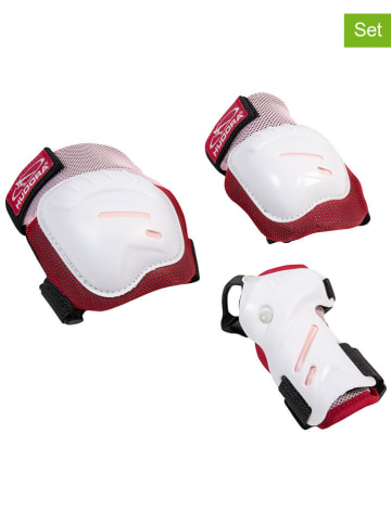 Hudora 6tlg. Protektoren-Set "Comfort" in Pink/ Weiß