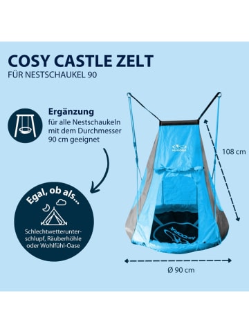 Hudora Zeltüberzug "Cosy Castle" für Nestschaukel in Hellblau - ab 3 Jahren