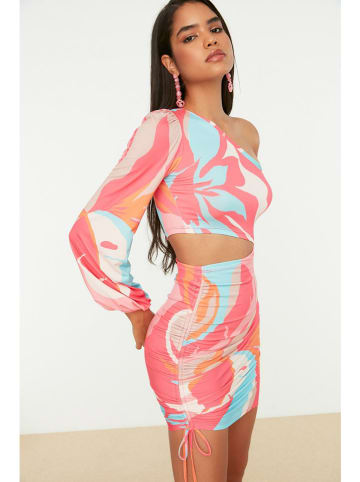 trendyol Jurk koraalrood/turquoise