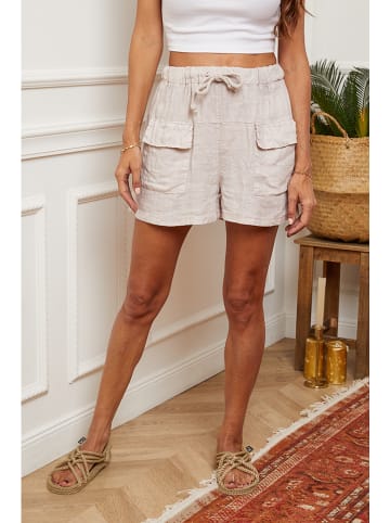 Fleur de Lin Leinen-Shorts "Boristo" in Beige