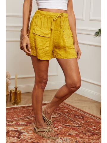 Fleur de Lin Leinen-Shorts "Boristo" in Gelb