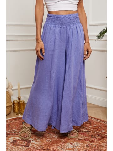 La Compagnie Du Lin Leinen-Marlenehose "Dagor" in Lila
