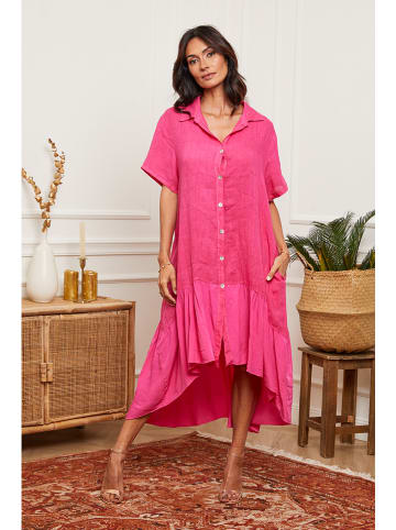 Joséfine Leinen-Kleid in Pink