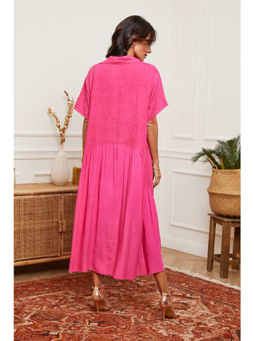 Joséfine Linnen jurk roze