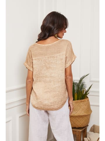 Joséfine Leinen-Shirt "Fabioza" in Beige
