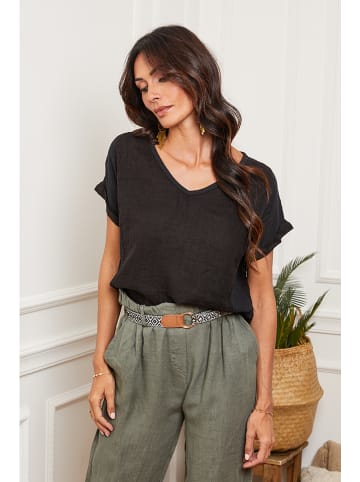 Plume Leinen-Shirt "Fabioza" in Schwarz