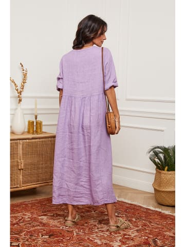 Joséfine Leinen-Kleid in Lila