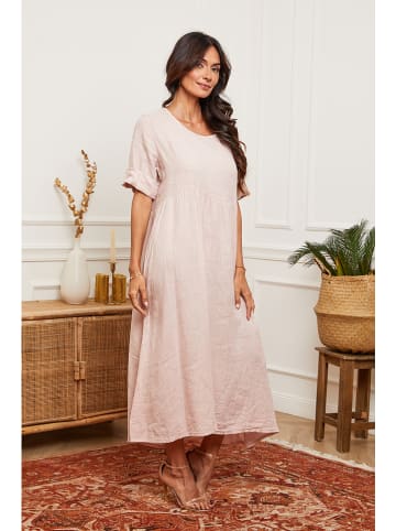 Joséfine Leinen-Kleid in Rosa